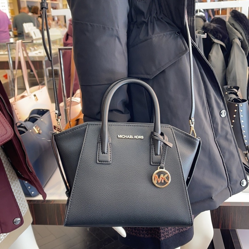 Michael Kors Avril Small Satchel Crossbody Black - Picture 11 of 16
